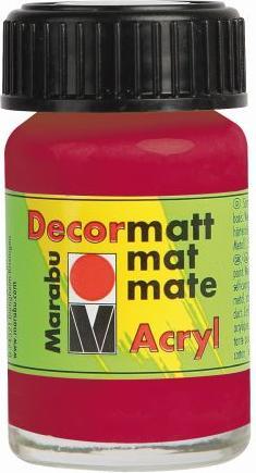 Immagine prodotto Marabu Decormatt acrilico 15 ml in un bicchiere rosso carminio (Cremisi, 15 ml)