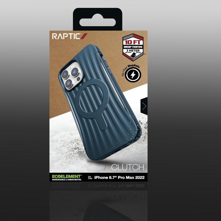 Produktbild X-Doria Raptic Clutch Case für iPhone 14 Pro Max mit blauer MagSafe-Abdeckung (Apple iPhone 14 Pro Max)