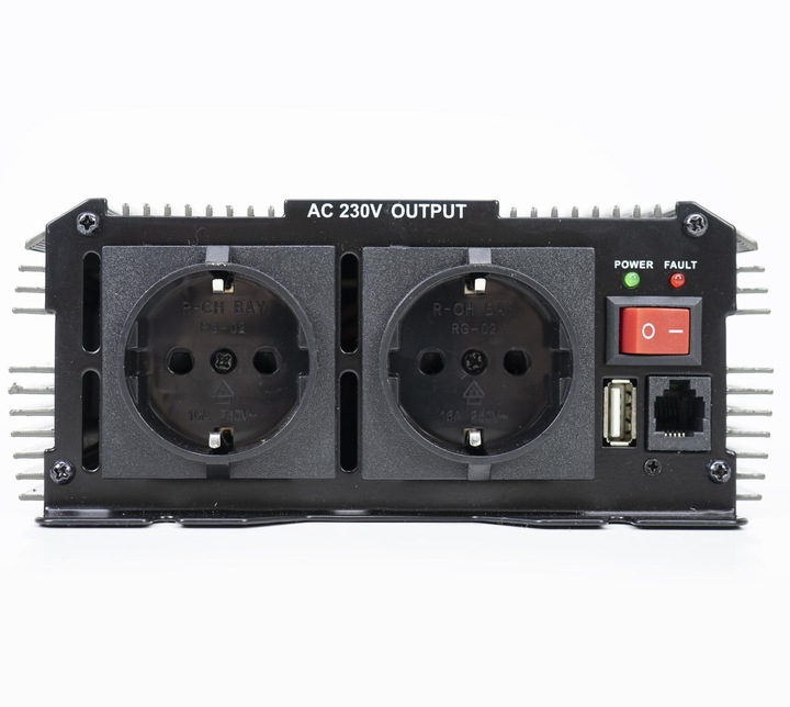 Actual product image President AlcaPower voltage inverter from 1500W 24V-230V, modified sine wave, USB connection