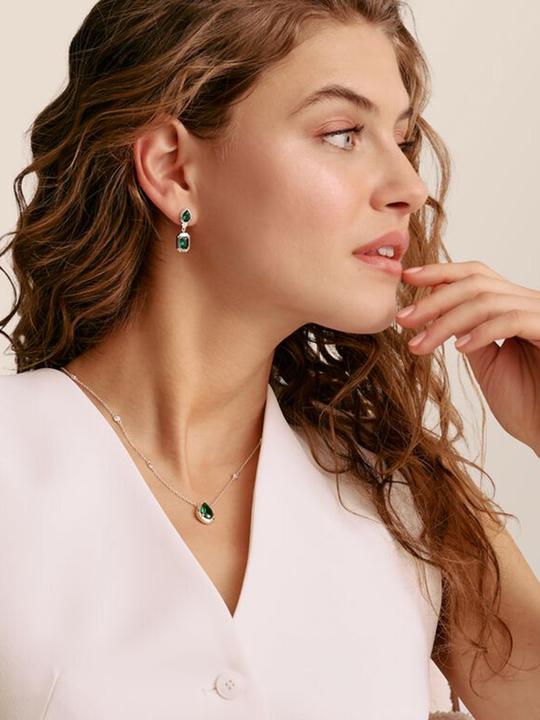Immagine prodotto Thomas Sabo Ohrstecker Oktagon Smaragdgrün Elyndra Silber (Argento 925)