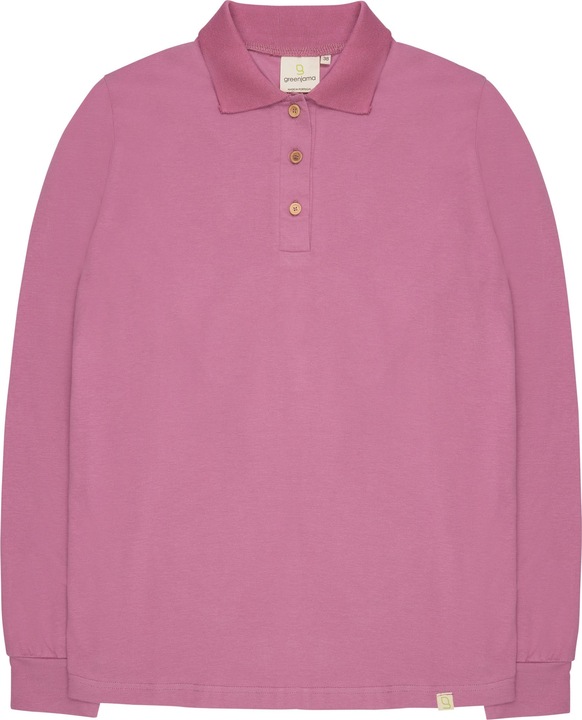 greenjama Langarm-Shirt mit Polo-Kragen