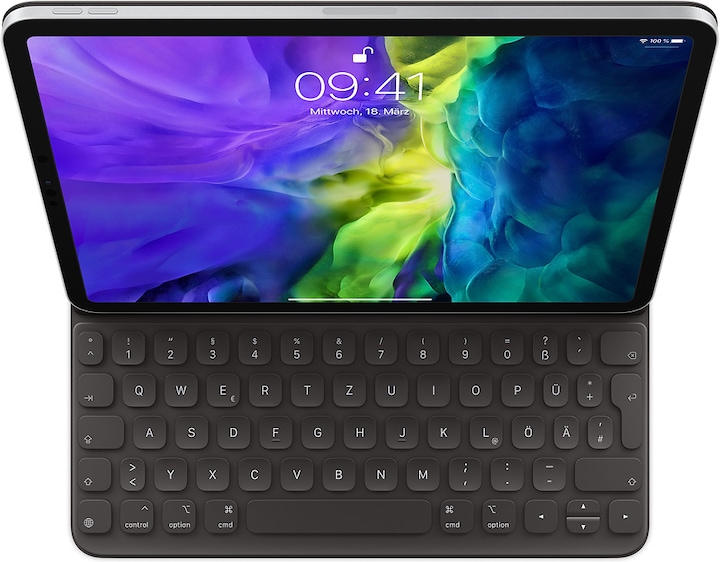Produktbild Apple Smart Keyboard Folio (DE, iPad Pro 11 2020 (2. Gen), iPad Pro 11 2022 (4. Gen), iPad Pro 11 2018 (1. Gen), iPad Air 2020 (4. Gen), iPad Pro 11 2021 (3. Gen), iPad Air 2022 (5. Gen))