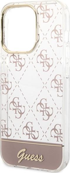 Produktbild Guess GUHCP14LHG4MHP iPhone 14 Pro 6,1" różowy/pink hardcase 4G Pattern Script (Apple iPhone 14 Pro)