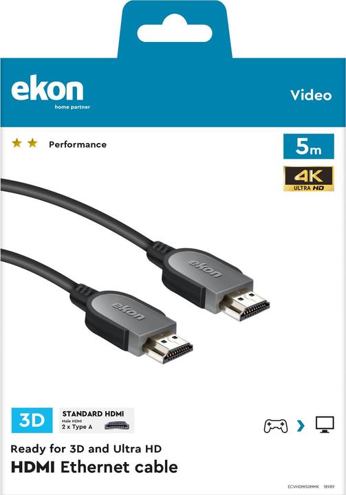 Produktbild Ekon HDMI (Typ A) — HDMI (Typ A) (5 m)