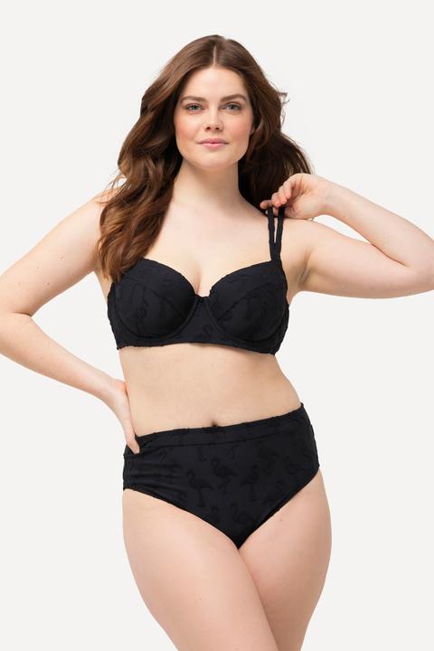 Actual product image Ulla Popken Textured Flamingo Underwire Bikini Set (52)