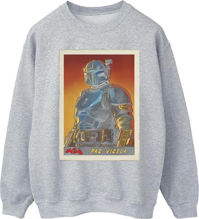 Actual product image Star Wars Mens The Mandalorian Paz Vizla Card Sweatshirt (XXL)