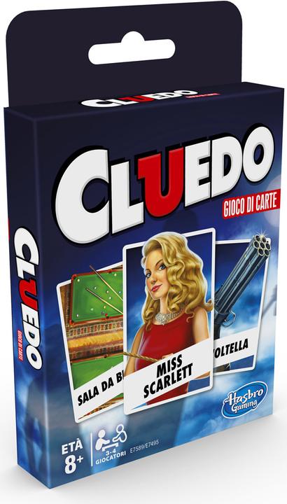 Hasbro Cluedo mazzo di carte, i Italian version, German: 671-02-765 (Italian, 3 - 4 Players)