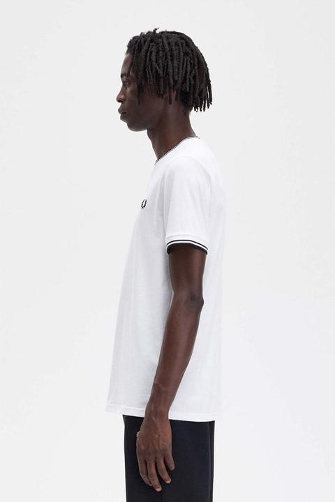Actual product image Fred Perry Double stripe T-shirt (M)