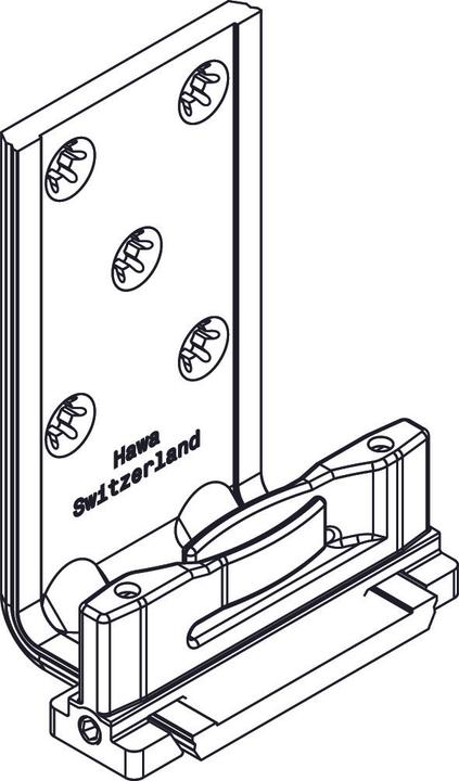 Actual product image HAWA 16158 HAWA-Confort 120 1-part clearance-free floor guide