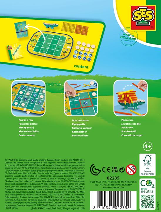 Actual product image Ses Wrap and Go Travel Games, 3in1 (German, French, English)