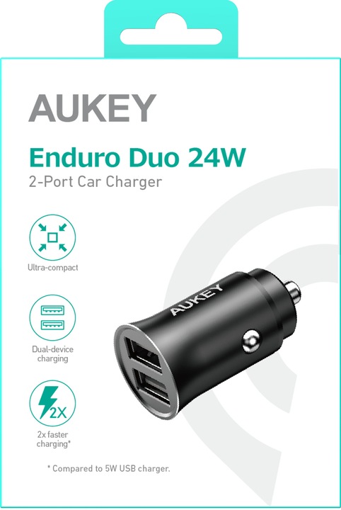 Image du produit Aukey Enduro DUO 24W Car Charger