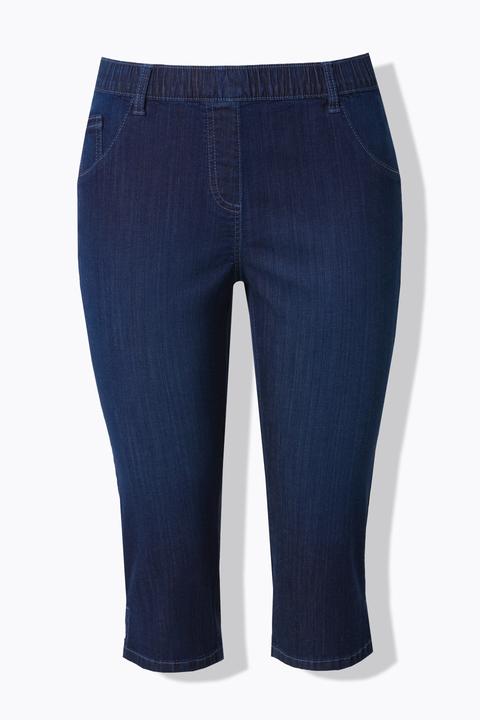 Produktbild Ulla Popken Jeans-Capri Sienna, schmales Bein, Elastikbund (62)