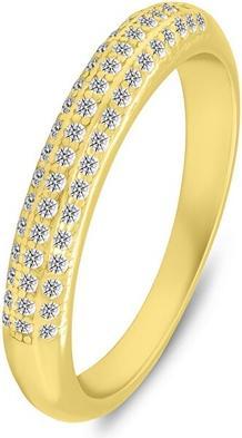 Immagine prodotto Brilio Silver - Gold-plated ring with sparkling zircons RI135Y - Circuit: 60 mm (60)