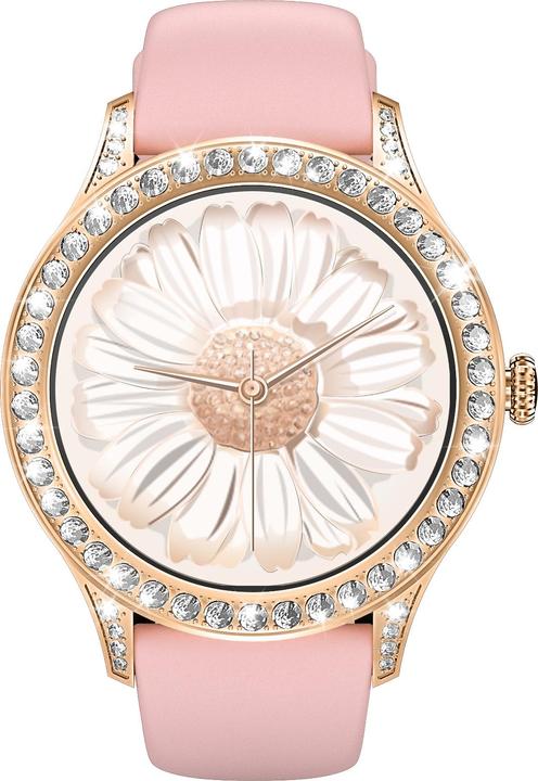 Actual product image Giewont Veltori VT360-1 Damen-Smartwatch, rosa Silikonarmband