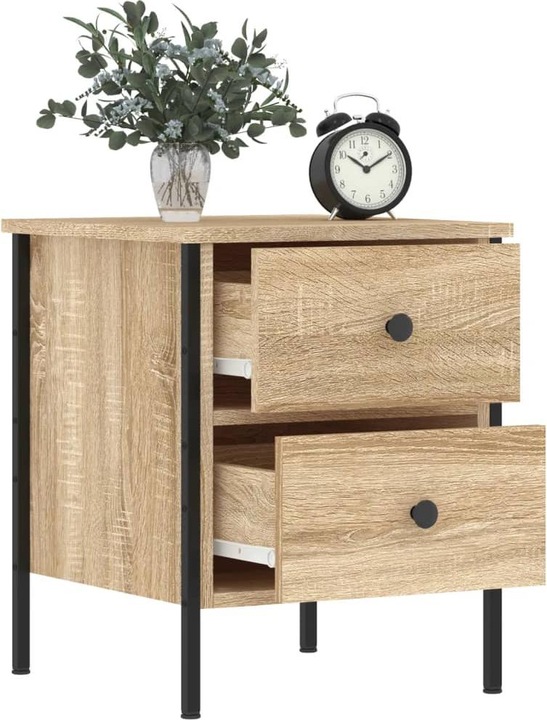 Image du produit VidaXL Tables de chevet 2 pcs. chêne Sonoma 40x42x50 cm bois composite (40 x 42 x 50 cm)