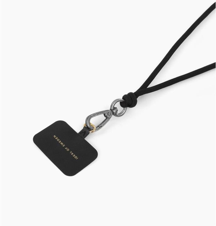 Actual product image iDeal Of Sweden for all cases with central charging connector Cord Phone Strap Coal Black