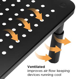 Image du produit Powerton ERGO BUCO Ständer unter Monitor, schwarz