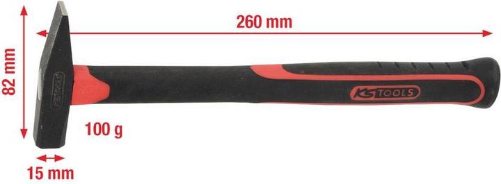 Actual product image KS Tools GmbH Locksmith hammer with fiberglass handle, 300g (500 g)