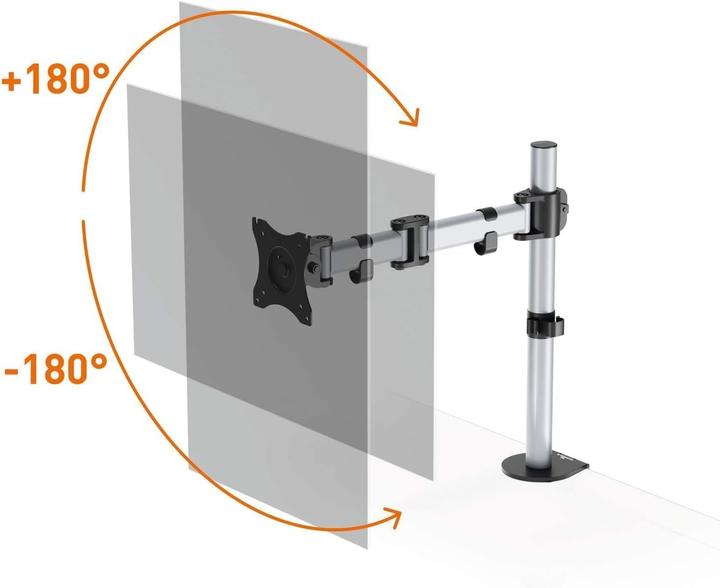 Produktbild Durable Monitorhalterung SELECT für 1 Mon. Tischbef Silber (Tisch, 27", 8 kg)