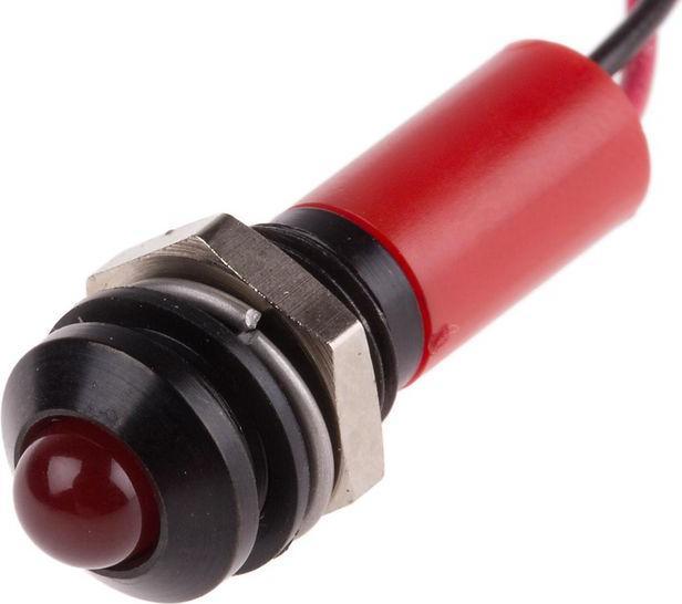 Produktbild RS PRO 8mm vorsteh schwarz LED Drähte rot 12VDC