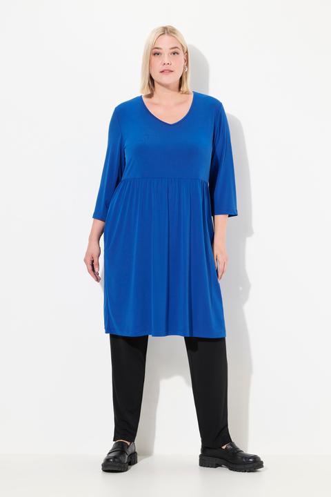 Produktbild Ulla Popken Longshirt, A-Linie, Tunika-Ausschnitt, 3/4-Arm, Taschen (50, 52)