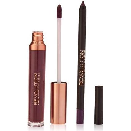 Makeup Revolution, Lippenstift + Lipgloss, Retro Luxury Matte Lip Kit Royal