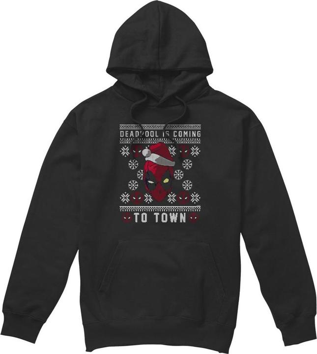 Immagine prodotto Deadpool Coming To Town Felpa con Cappuccio Uomo (XXL)