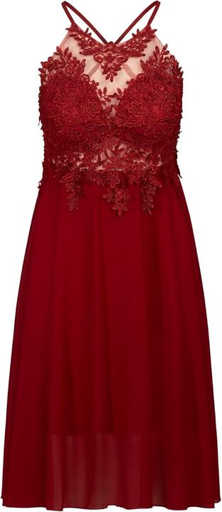 Apart Fashion Robe cocktail en mousseline, dentelle et tulle, ajustable, doublée (L)