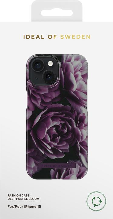 Produktbild iDeal Of Sweden iPhone 15 Case, Deep Purple Bloom (Apple iPhone 15)