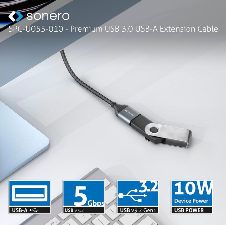 Produktbild Sonero USB A — USB A (3 m, USB 3.2 Gen 1)
