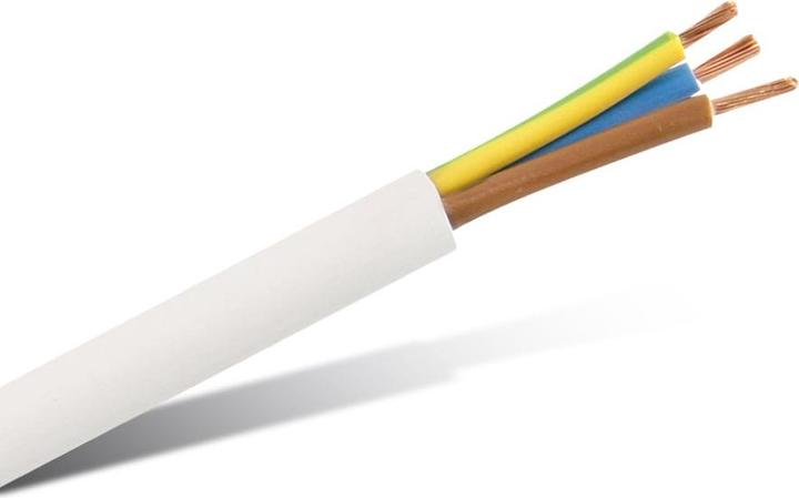 Lemvigh-Müller Plastkappeledning H05VV-F 3G1.50 hvid R50 - (50 metres) (50 m)