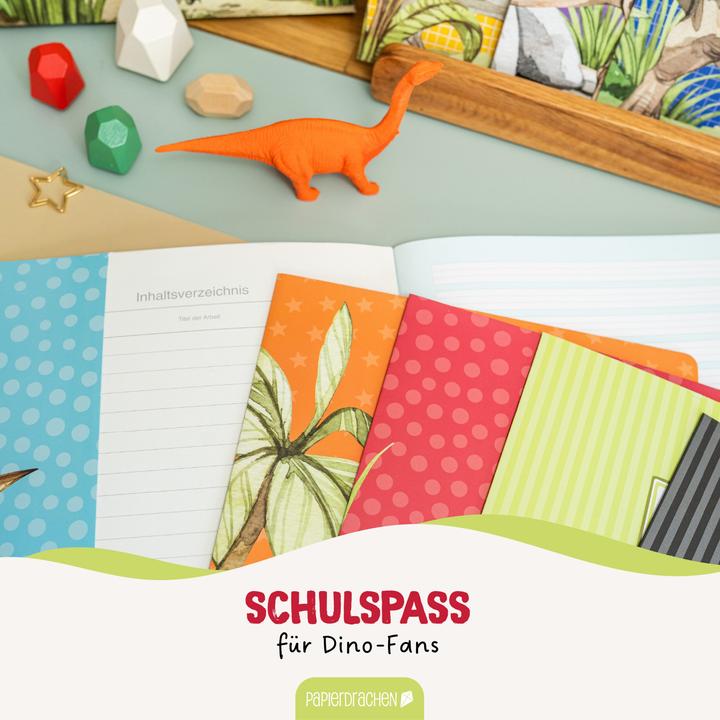 Produktbild Papierdrachen 8 Papierheftumschläge A4 Welt der Dino - Set 16 (A4)