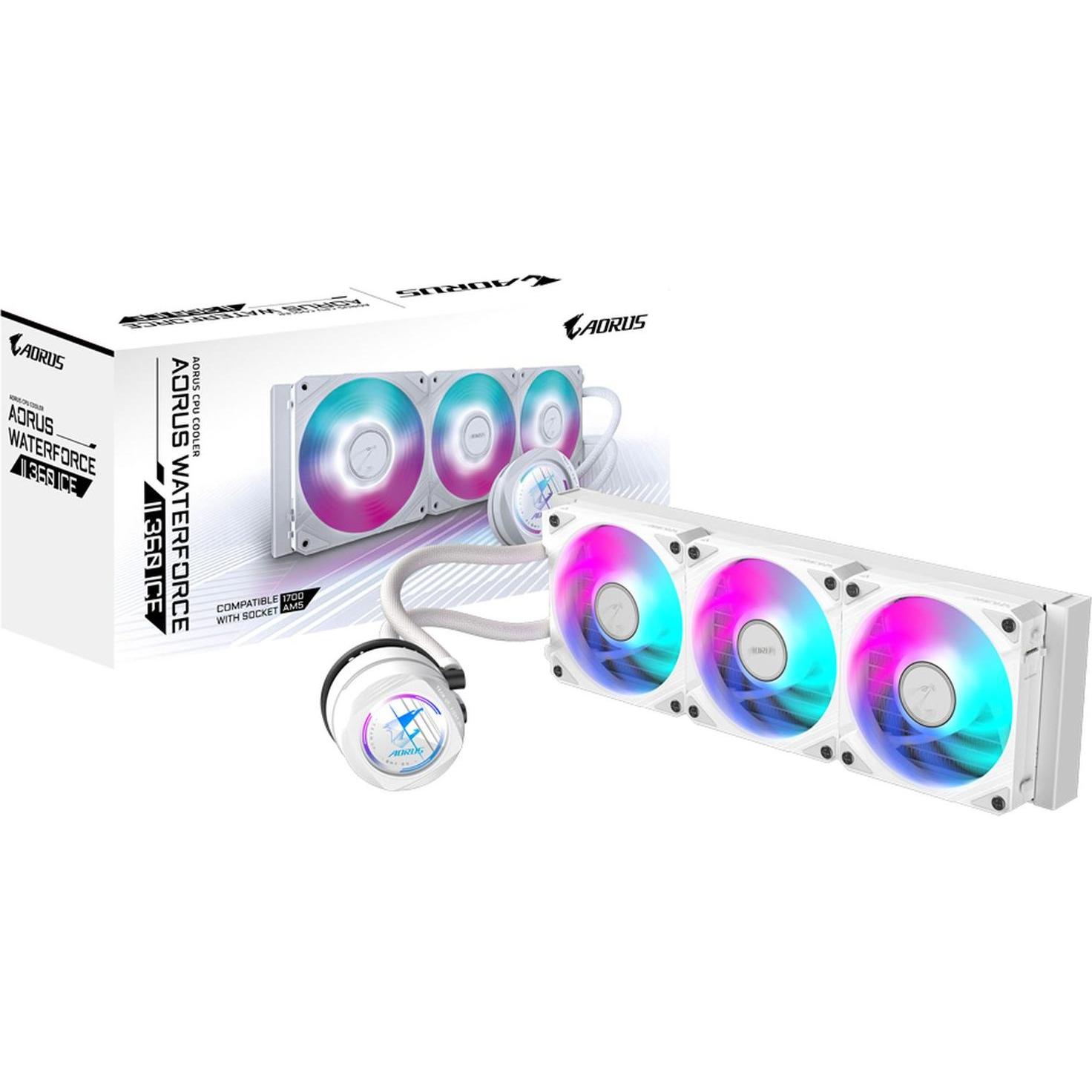 Gigabyte AORUS Waterforce II 360I, CPU Wasserkühler, Weiss