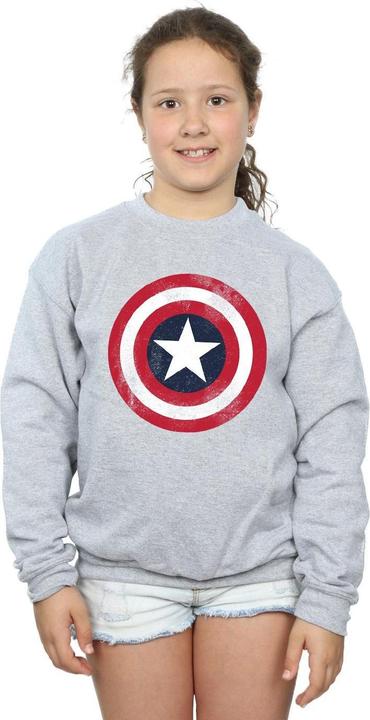 Image du produit - Sweat CAPTAIN AMERICA DISTRESSED SHIELD - Fille (116)