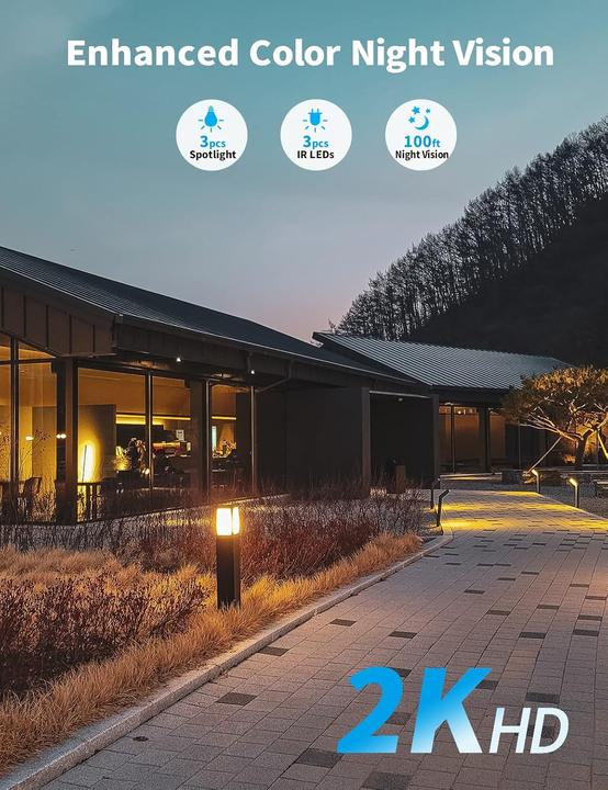 Actual product image Tonton Security Überwachungskamera-Set mit Flutlicht & Nachtsicht