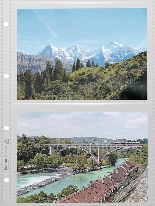 Image du produit Kolma Pochette de présentation A4 2xA5 transversale lisse strong (A5, 10 x)