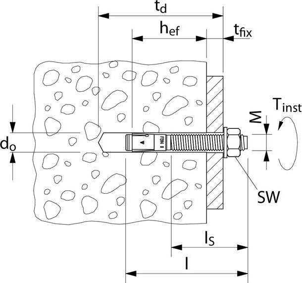 Actual product image Fischer Wedge anchor (1 pcs.)