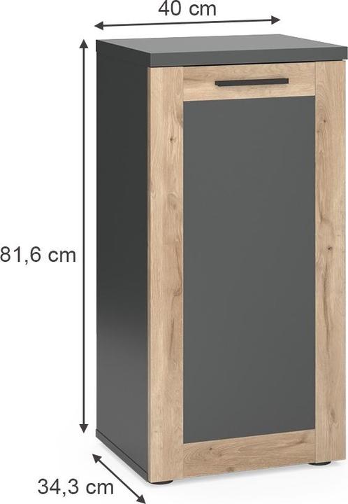 Produktbild Vicco Midischrank Niko, Anthrazit/Viking Oak, 40 x 81.6 cm