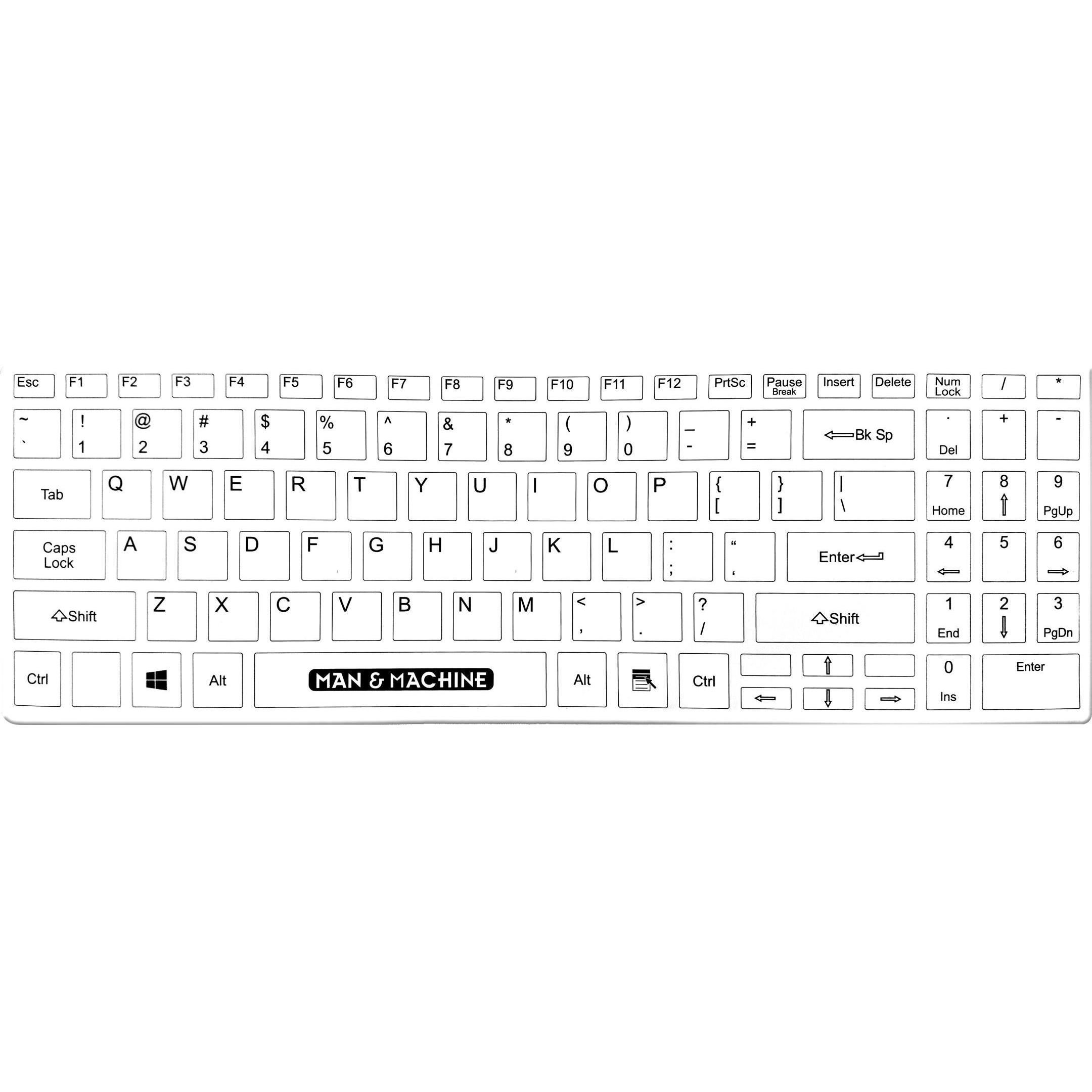 Man & Machine Europe tastiera manmachi man&machine itscoolflatwire its cool flat wireless.white.de (Germania, Senza fili), Tastiera, Bianco