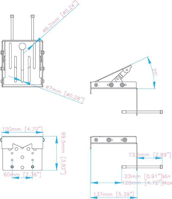 Produktbild Multibrackets Kamerahalterung mit Neigefunktion und Klemme