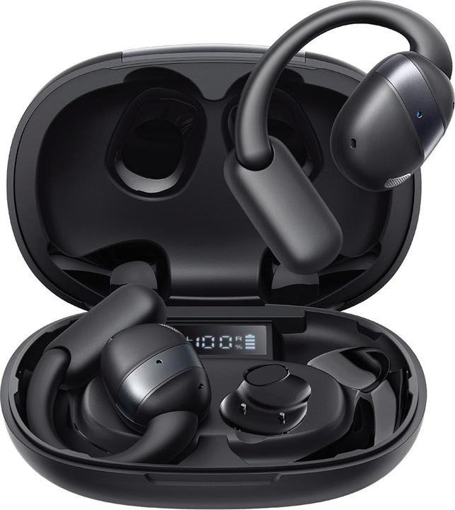 Joyroom Openfree Open-Ear True Wireless Headphones - Black (12.50 h, Wireless)