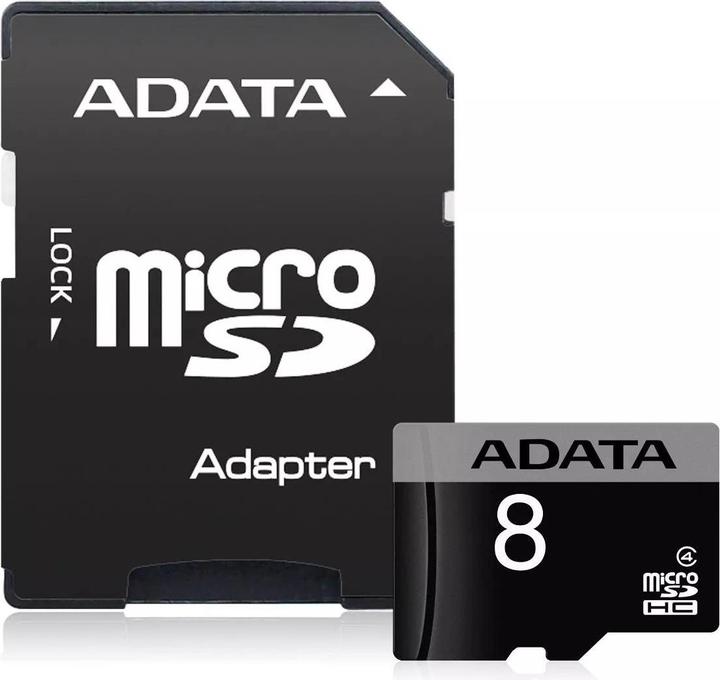 Productafbeelding Adata microSDHC-kaart 8GB,, Klasse 4 (8 GB, microSDHC)