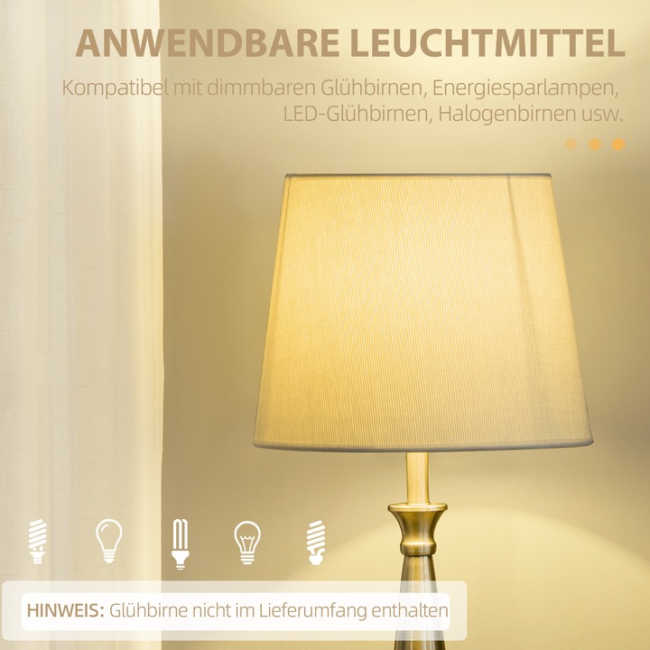 Produktbild Homcom Stehlampen-Set mit E37 Fassung (E27)