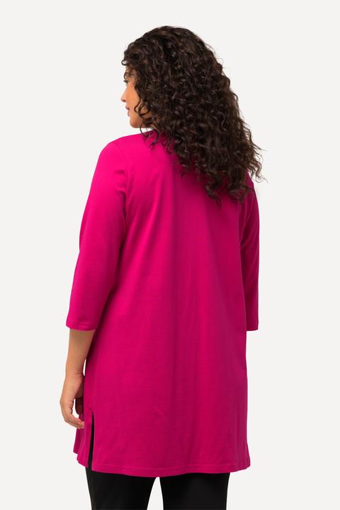 Immagine prodotto Ulla Popken Maglia lunga con scollo a V, maniche a 3/4 e taglio svasato (62)