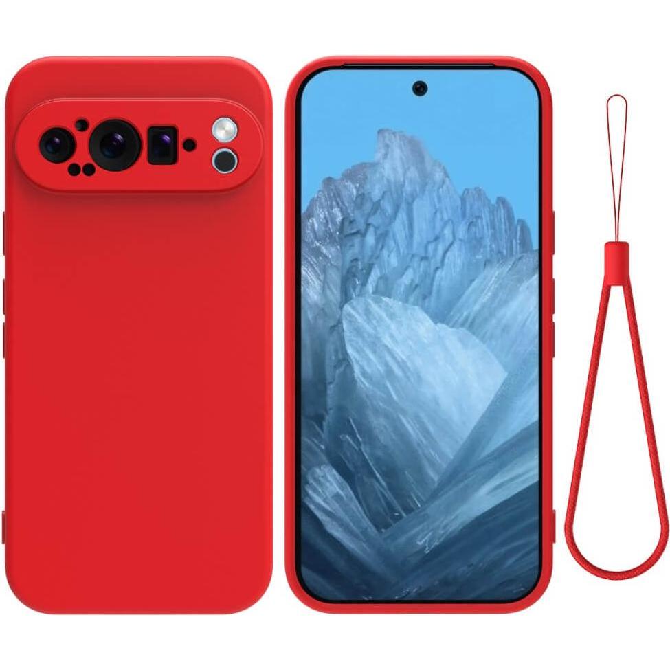 Cover-Discount Google Pixel 9 Pro XL - Silikon Gummi Hülle (Google Pixel 9 Pro XL), Smartphone Hülle, Rot