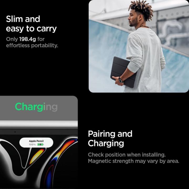 Produktbild Spigen - Liquid Air Folio - iPad Pro 11 (2024) - Black (Apple iPad Pro 11 2024)