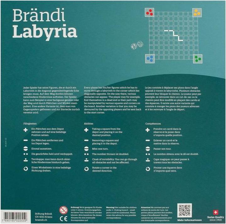 Produktbild Brändi Labyria (Deutsch, Englisch, Französisch, 2 - 4 Spieler)