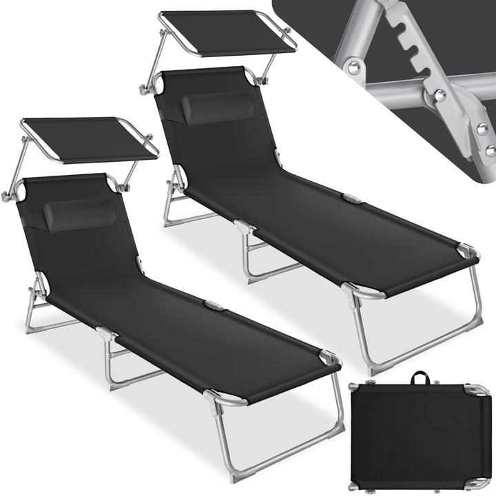 Immagine prodotto tectake 2 Sdraio Chloe (161 cm)