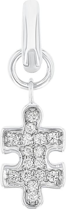 Actual product image Amor charms for ladies, 925 Sterling silver, zirconia synth. | puzzle piece (Silver 925)