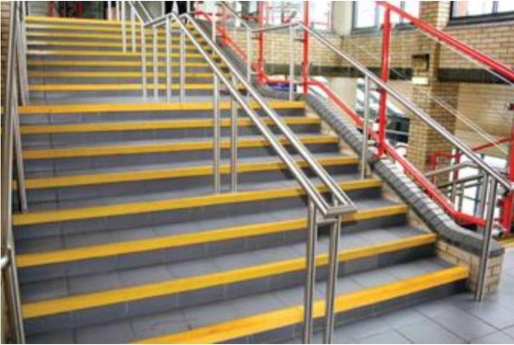 Actual product image Coba Europe COBAGRiP Yellow Stair Nosing 1mx55x55mm